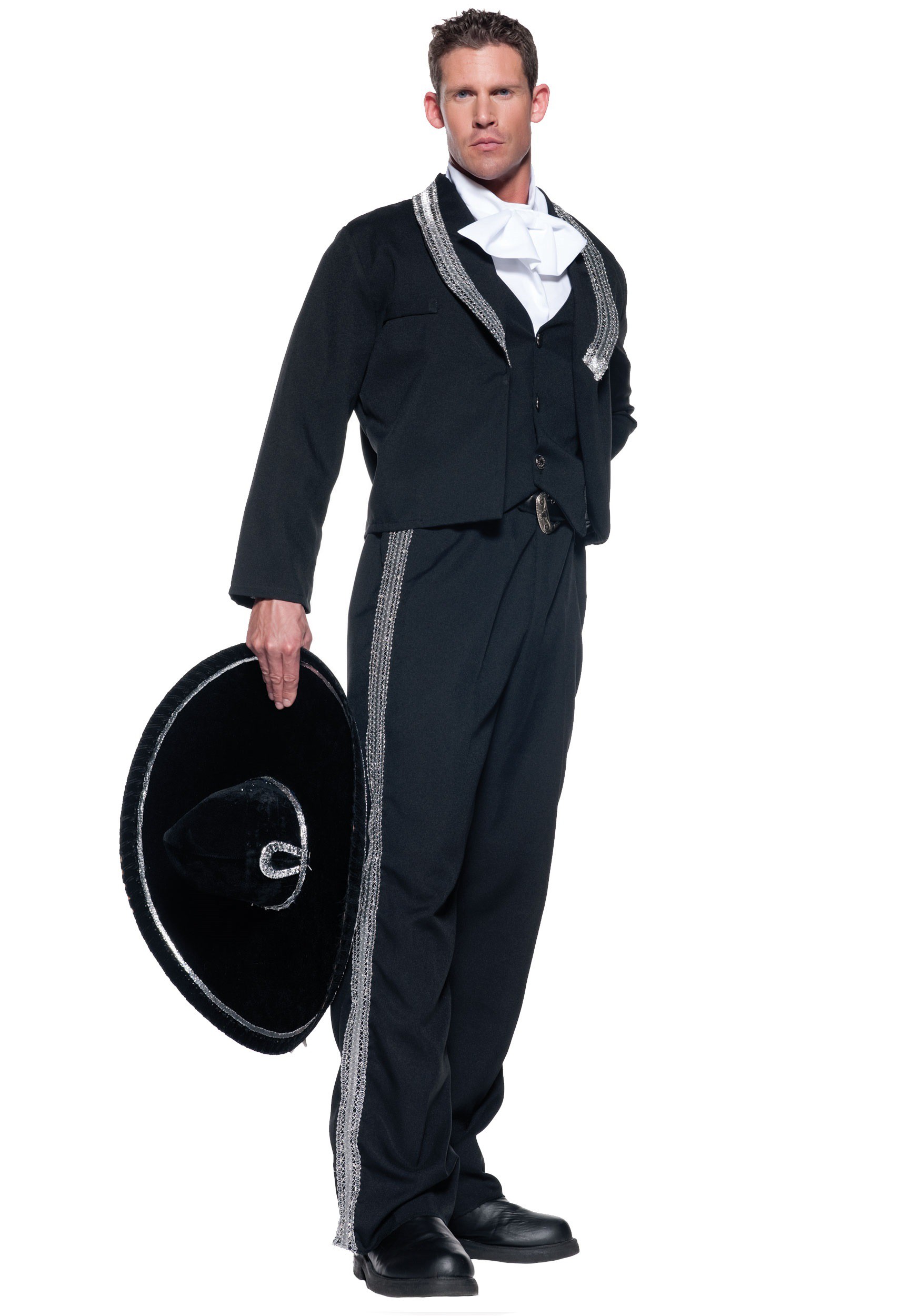 Photos - Fancy Dress Underwraps Mariachi Costume for Men Black/Gray/White UN29144