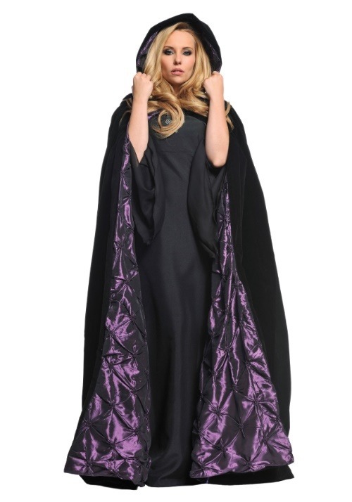 Deluxe Velvet Cape with Purple Satin Lining