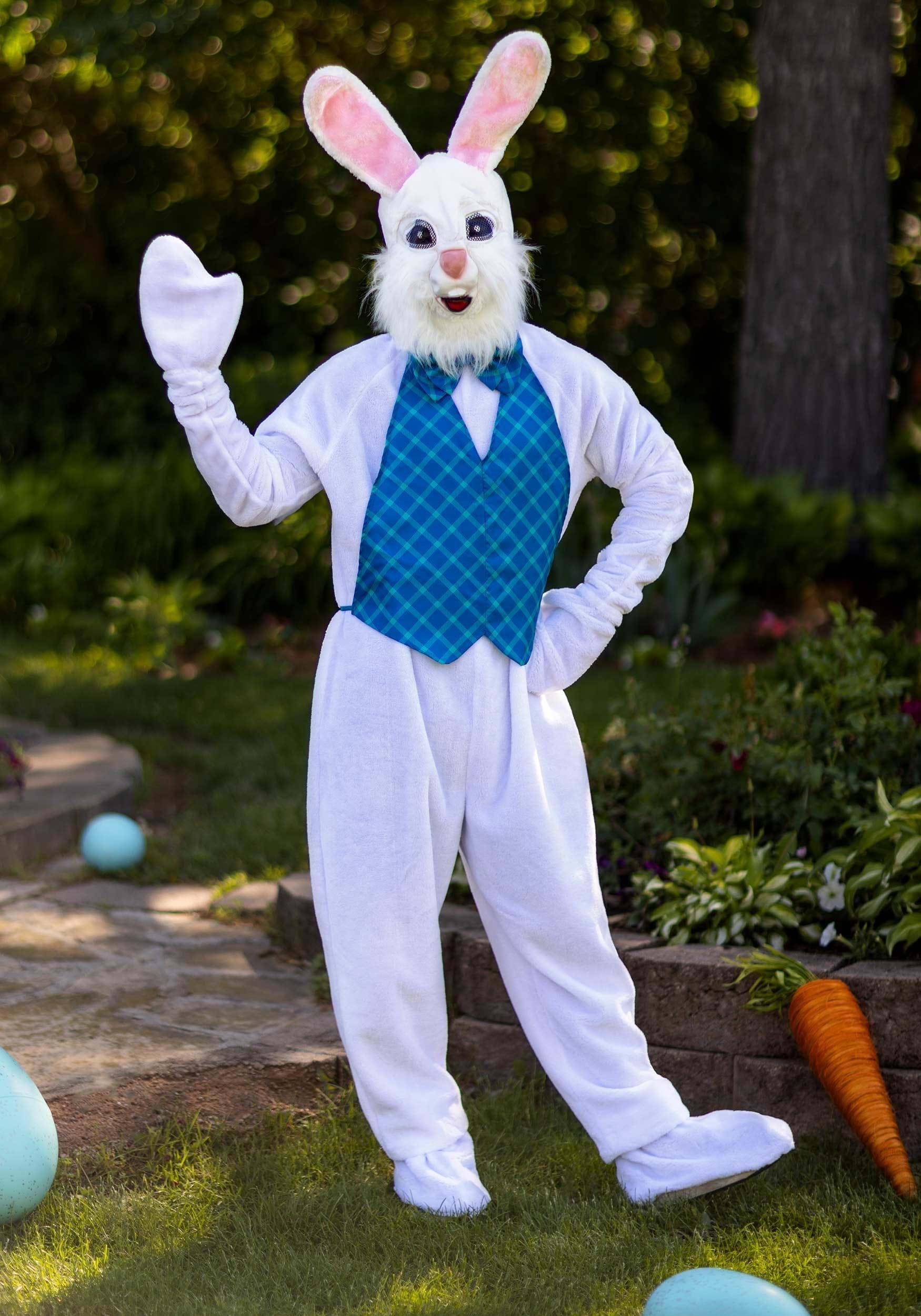 Mascot Easter Bunny Costume for Plus Size Adults