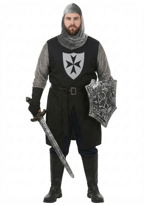 Men's Plus Size Black Knight Costume update