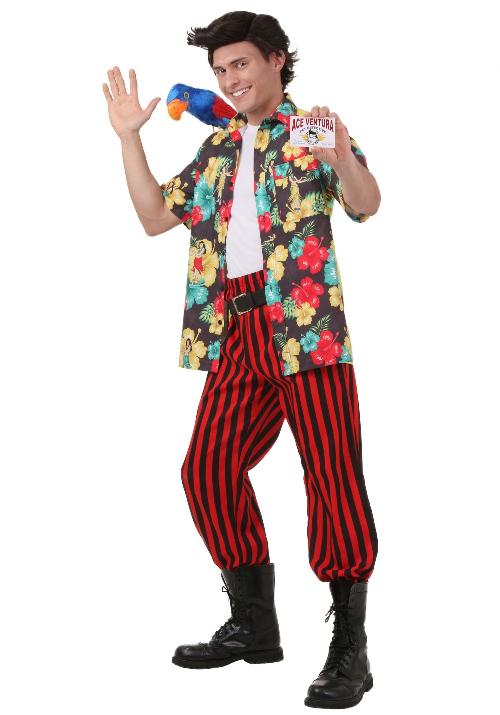 Ace Ventura Pet Detective Mens Costume with Wig | Exclusive Costumes