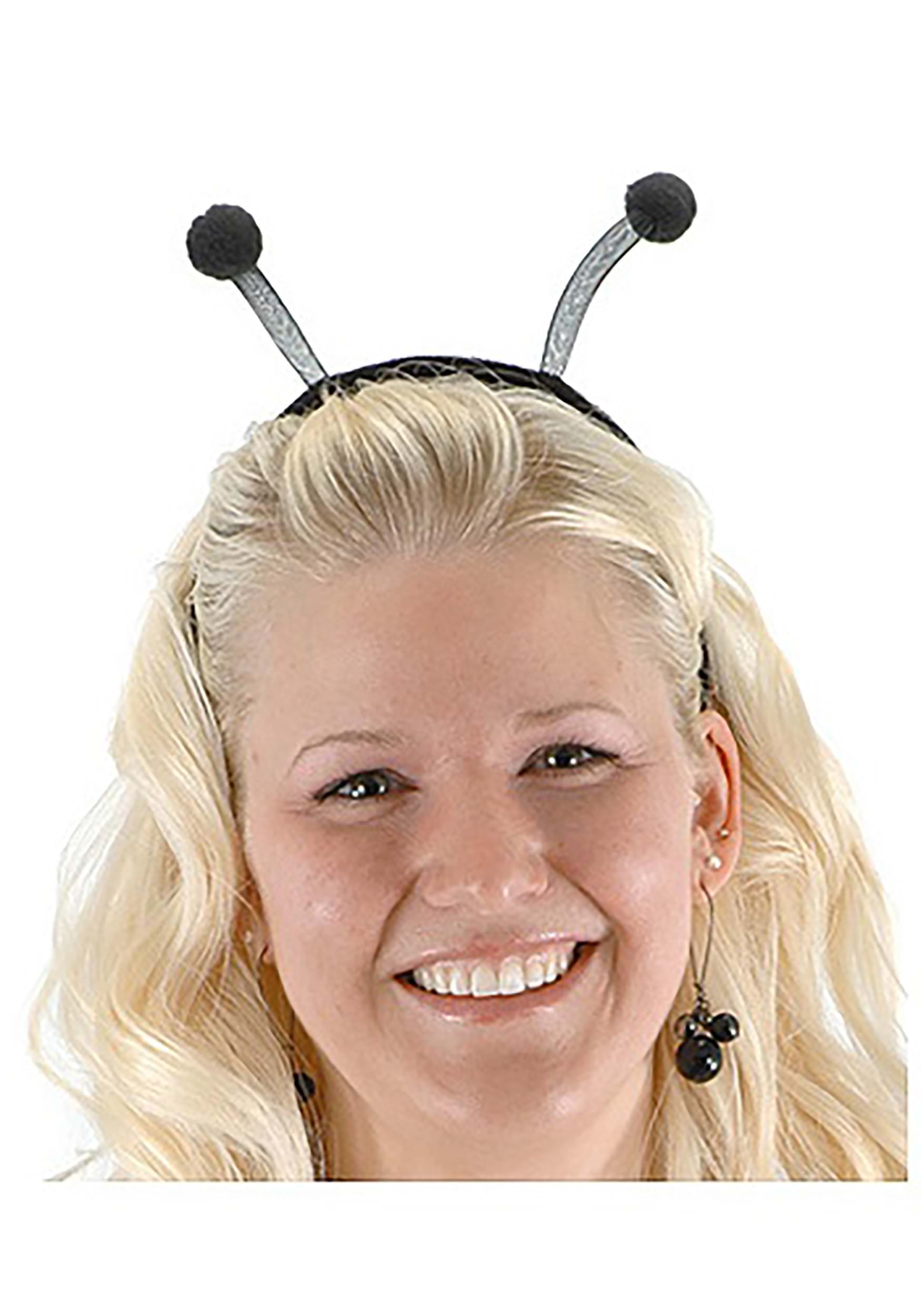 Womens Black Insect Antennae Headband