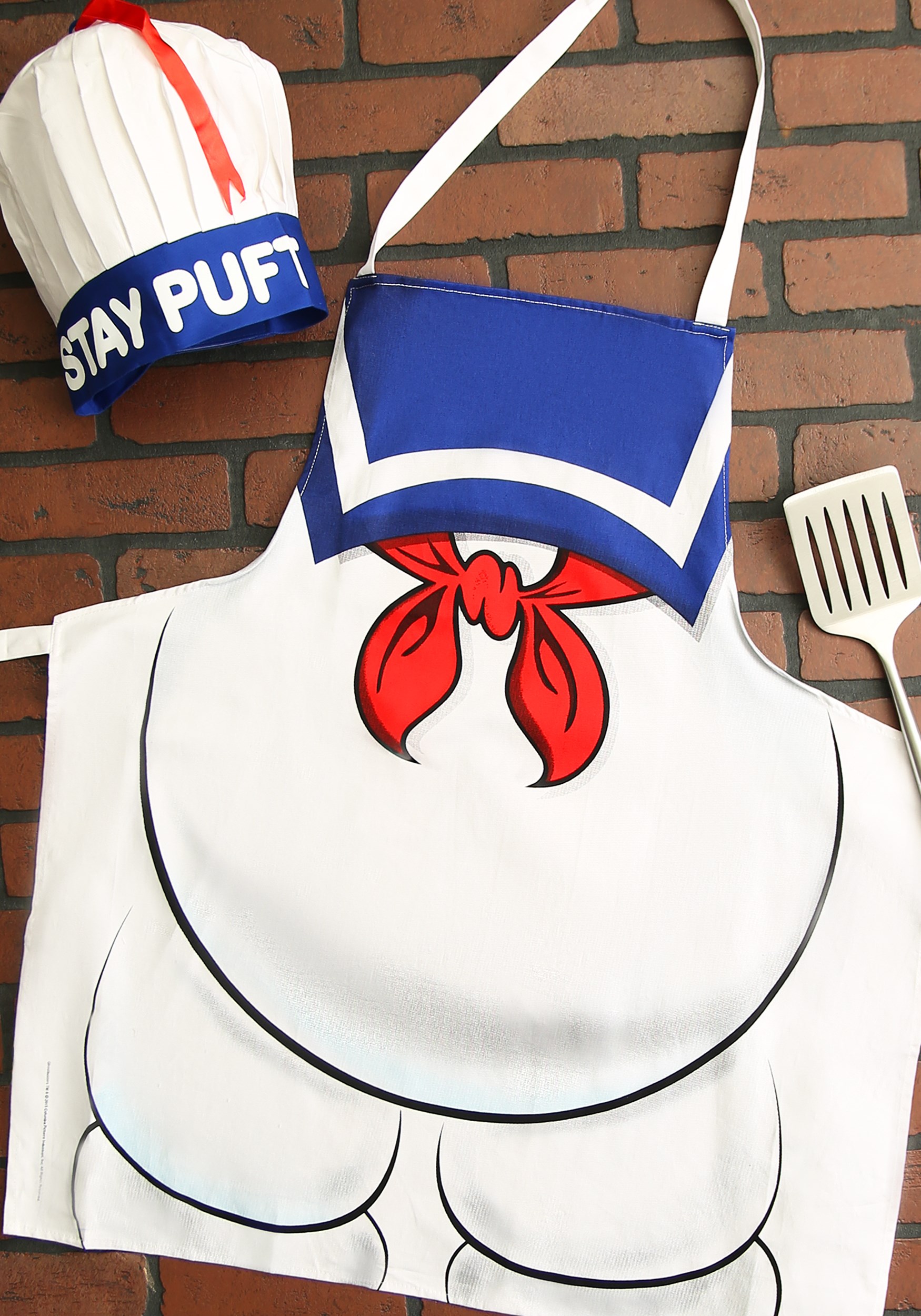 Adult Ghostbusters Stay Puft Apron and Chef Hat Set