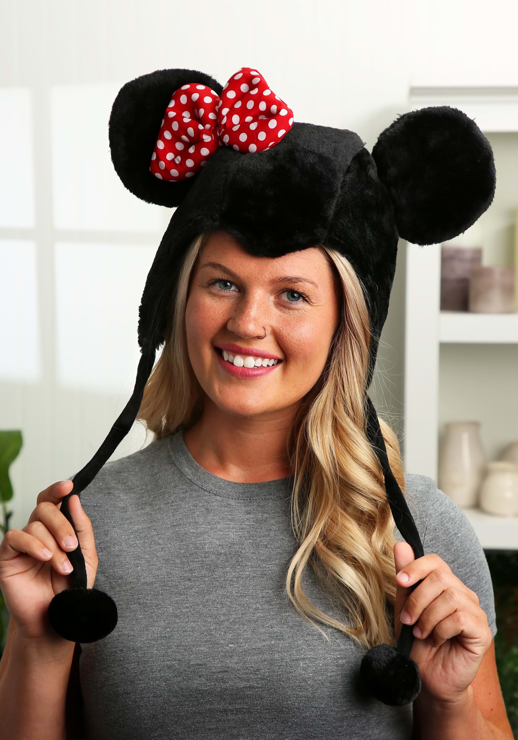 Womens Minnie Mouse Hoodie Hat