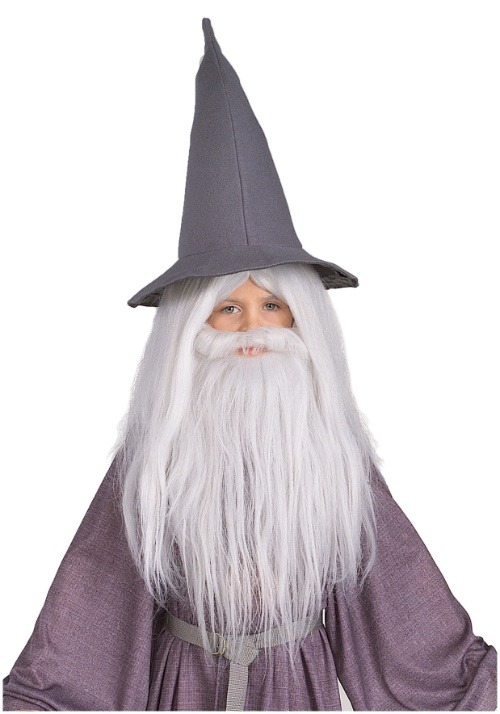 Kid's Gandalf Beard and Wig Set