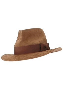 Mens Brown Adventure Fedora Hat