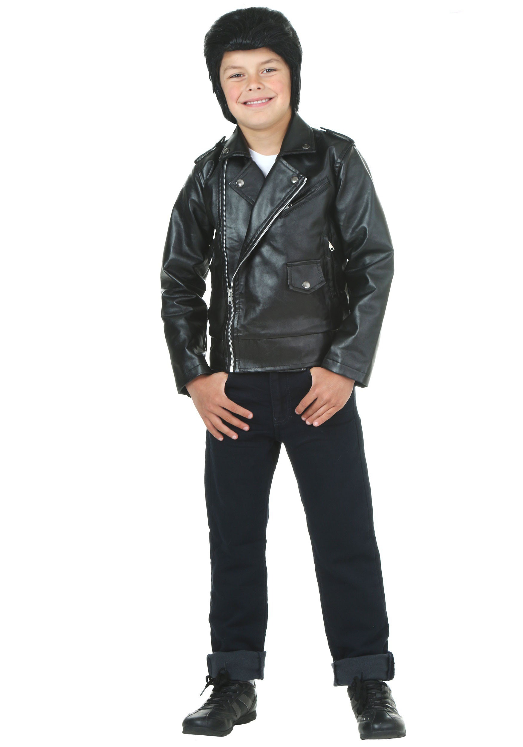 Photos - Fancy Dress FUN Costumes Child Authentic T-Birds Costume Jacket | Grease Costumes Blac