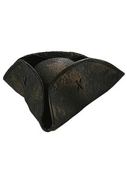 Black Tricorne Pirate Hat
