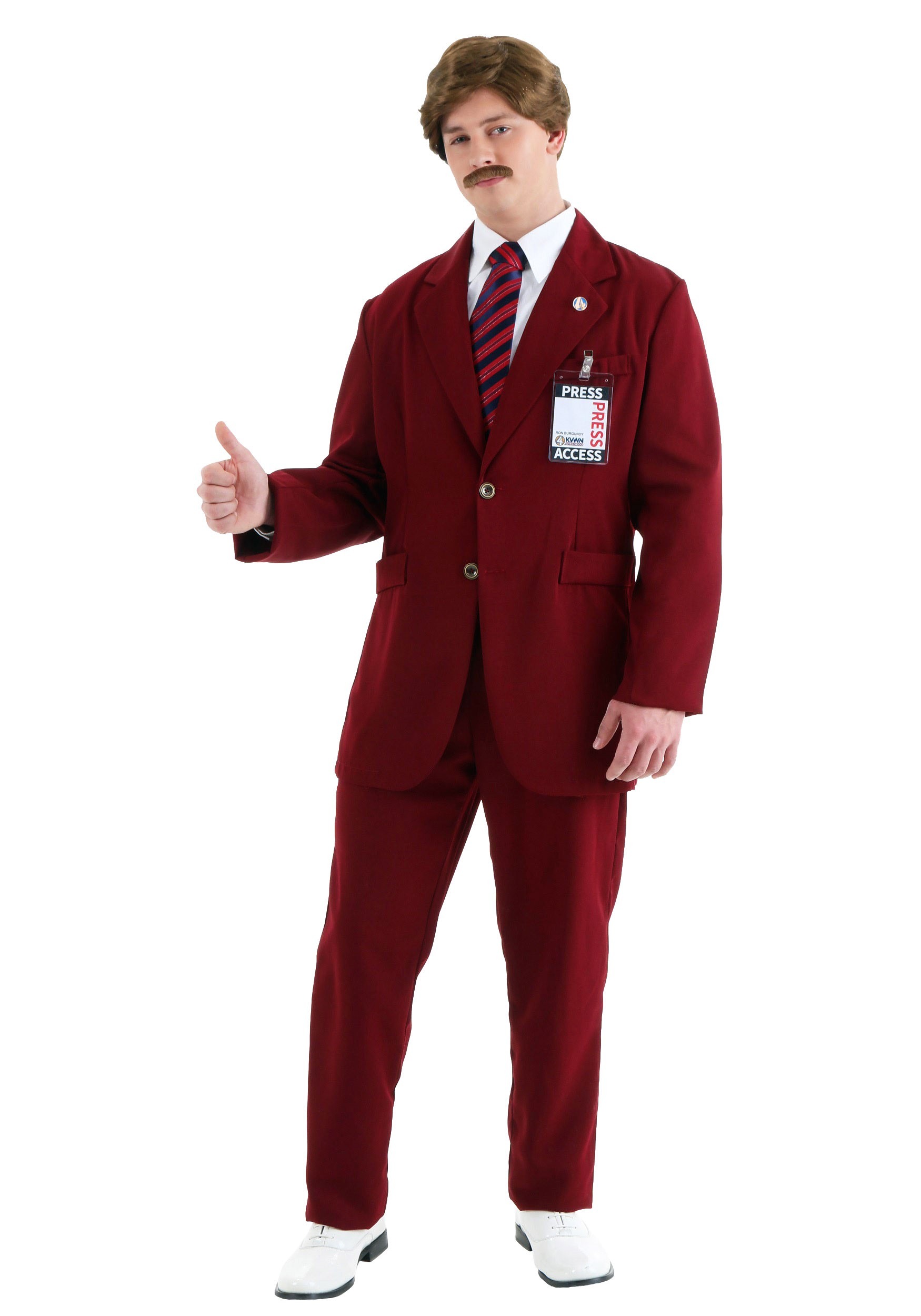 Photos - Fancy Dress Deluxe FUN Costumes  Ron Burgundy Costume Suit Red FUN2275AD 