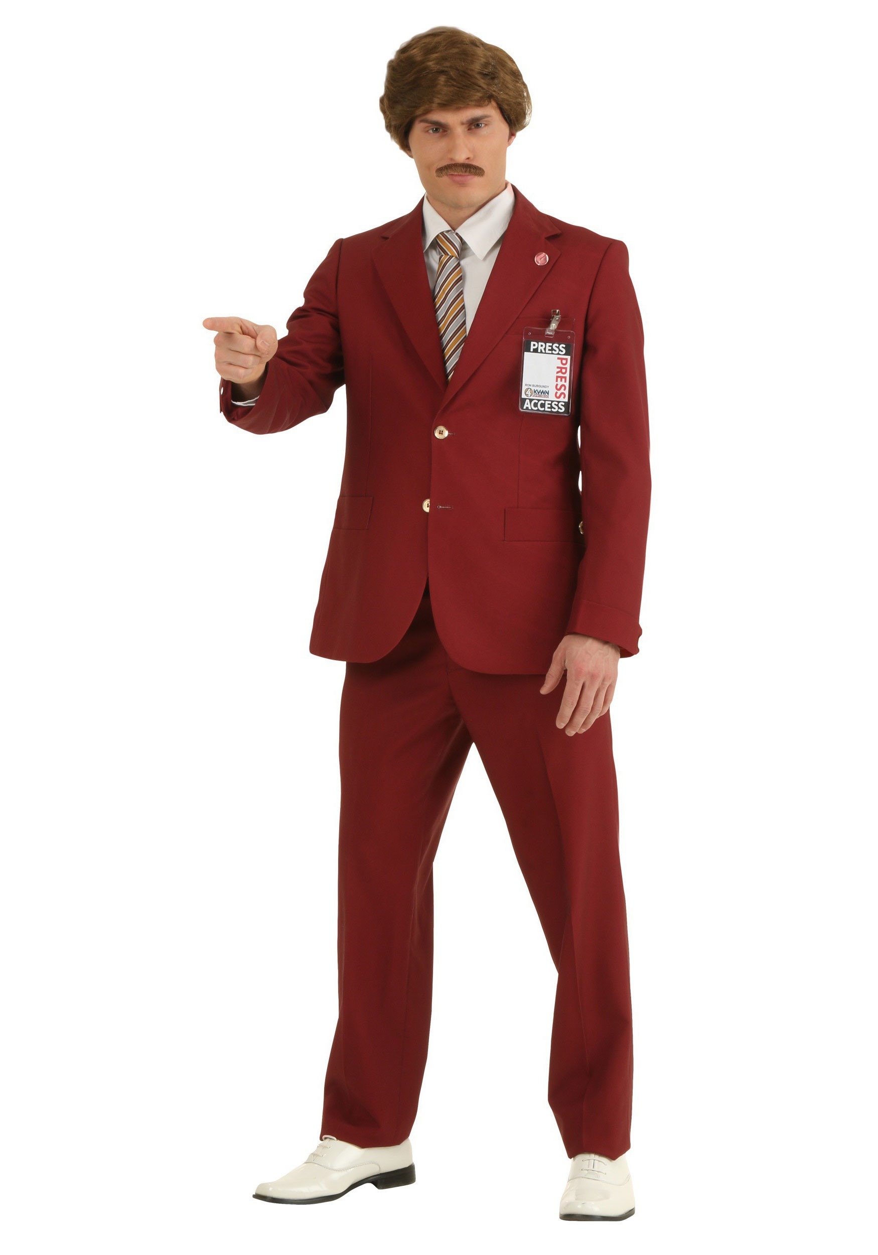 Photos - Fancy Dress FUN Costumes Authentic Ron Burgundy Costume Suit | Movie Costumes Red FUN6