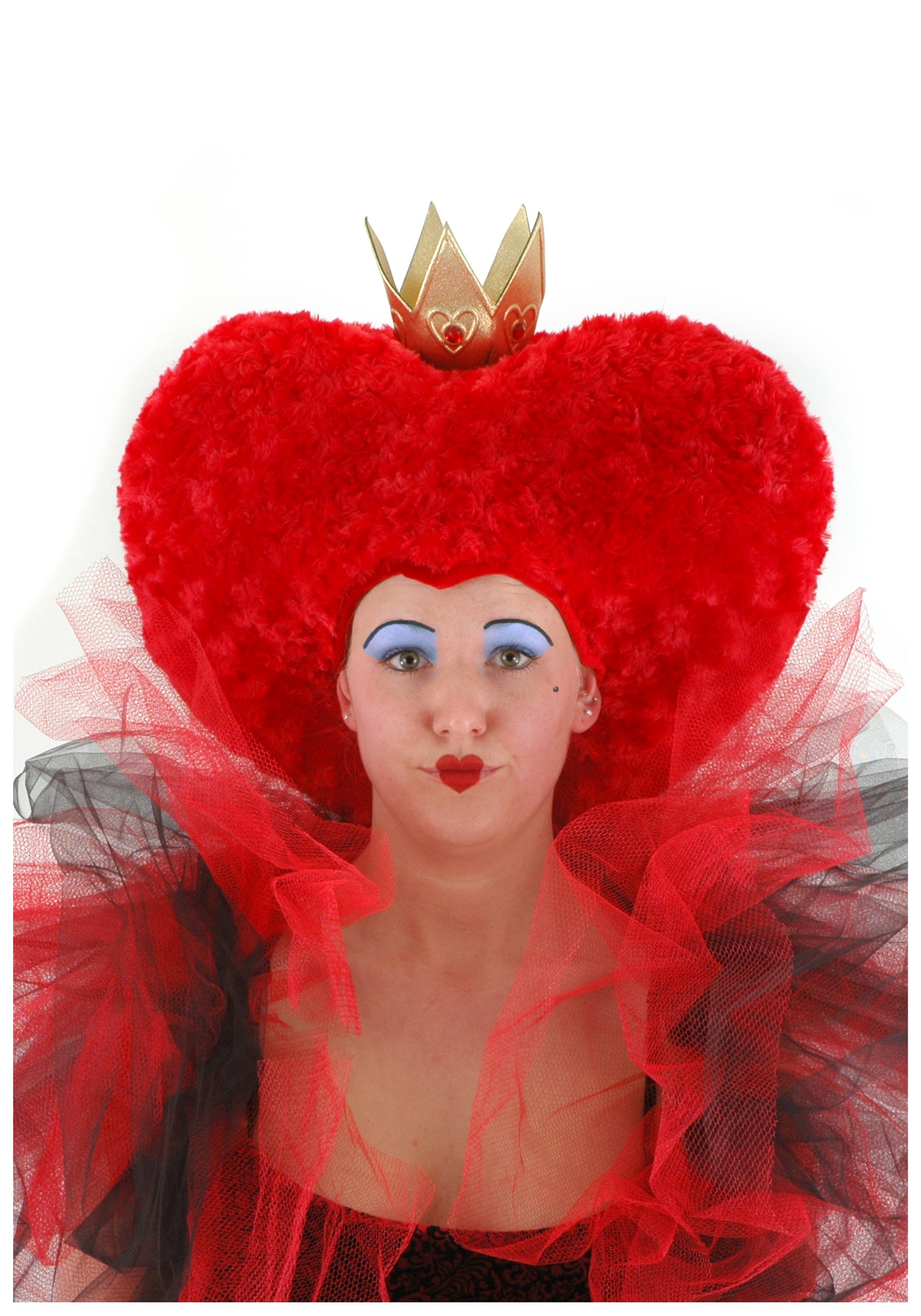 Oversized Womens Queen of Hearts Wig