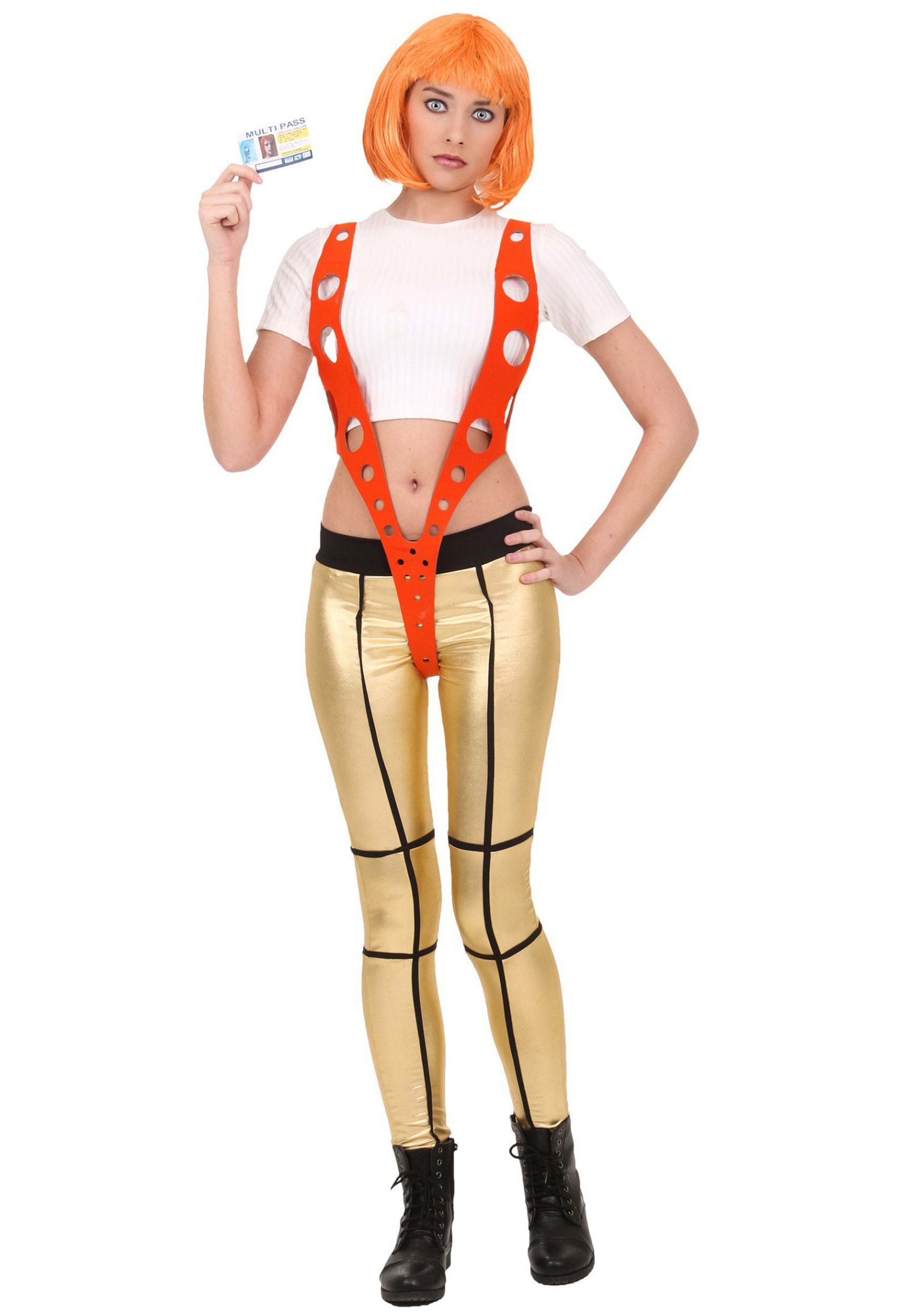 5th Element Leeloo Orange Harness Costume | Exclusive