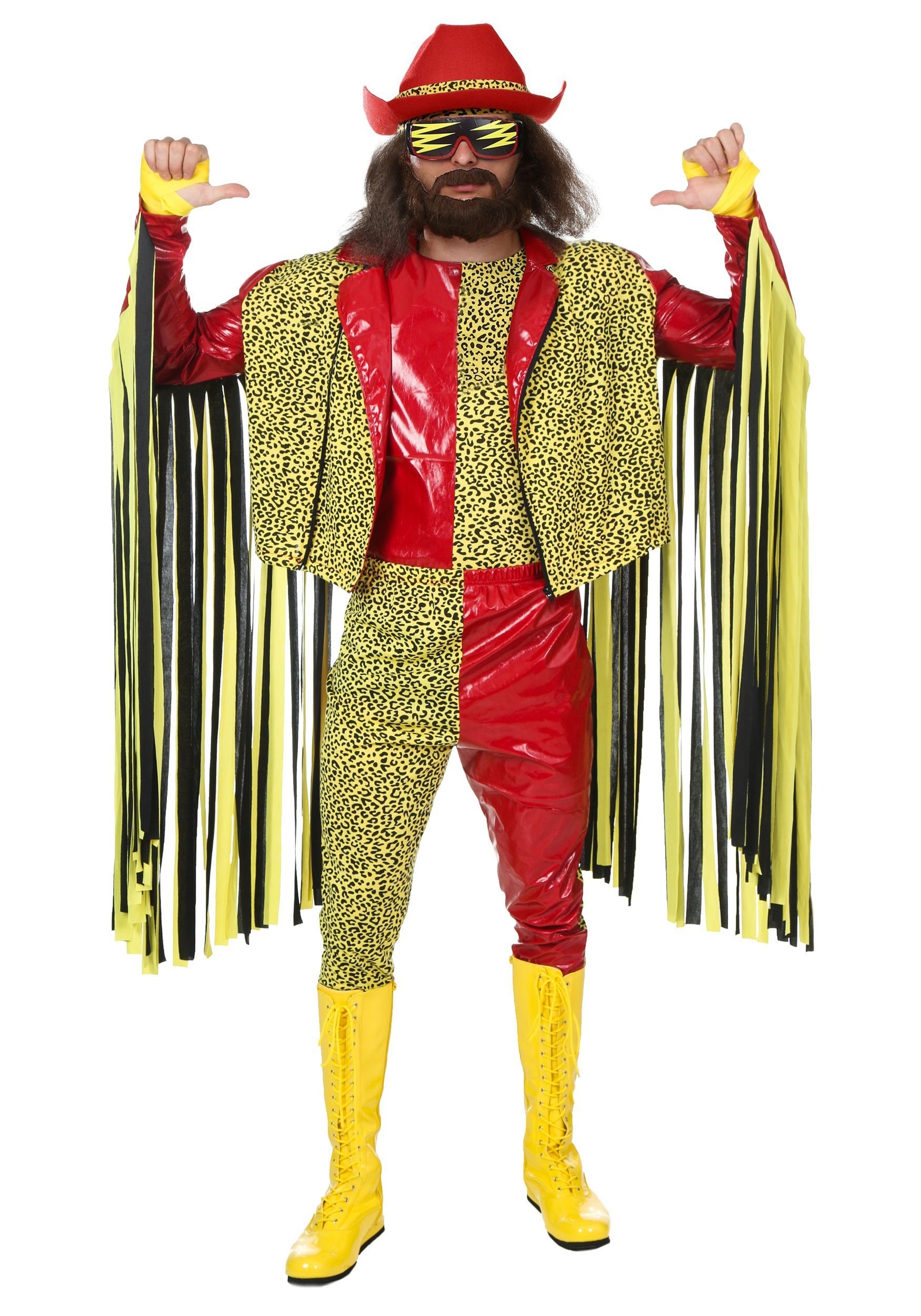 Photos - Fancy Dress MAN FUN Costumes Macho  Randy Savage Costume | WWE Wrestling Costume Black& 