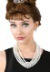 Pearl and Brooch Necklace and Earring Set Alt 1
