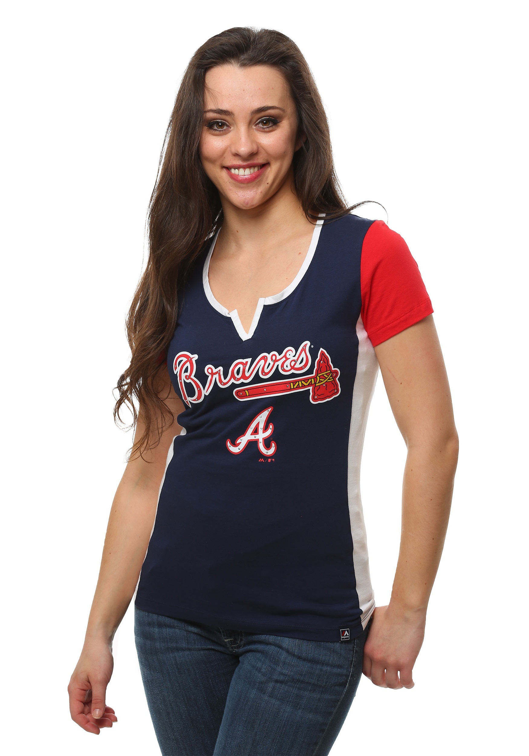 girls atlanta braves shirt