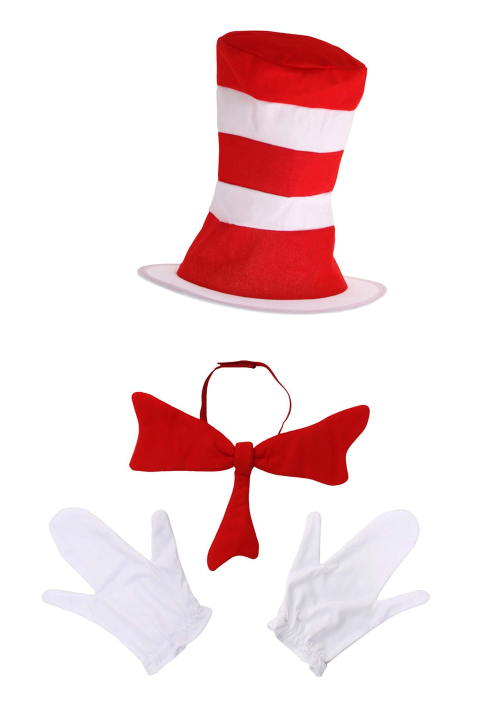 Storybook Cat in the Hat Costume Accessory Kit for Adults