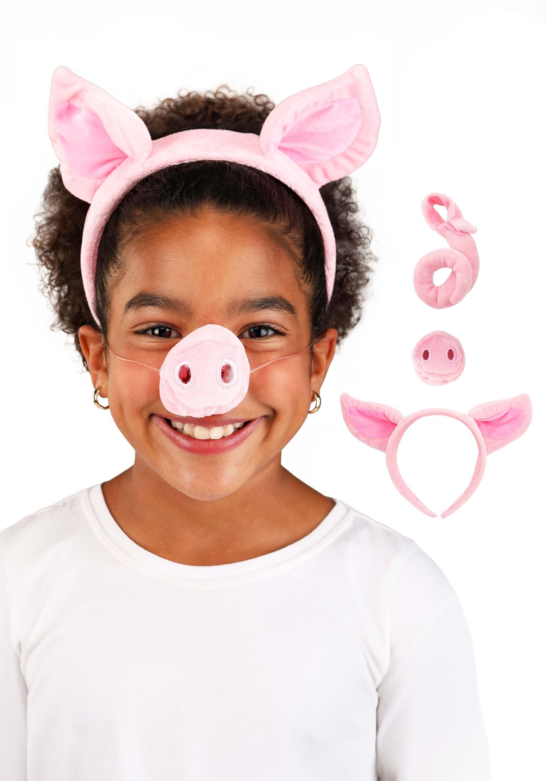 Pig Nose Ears and Tail Pink Set