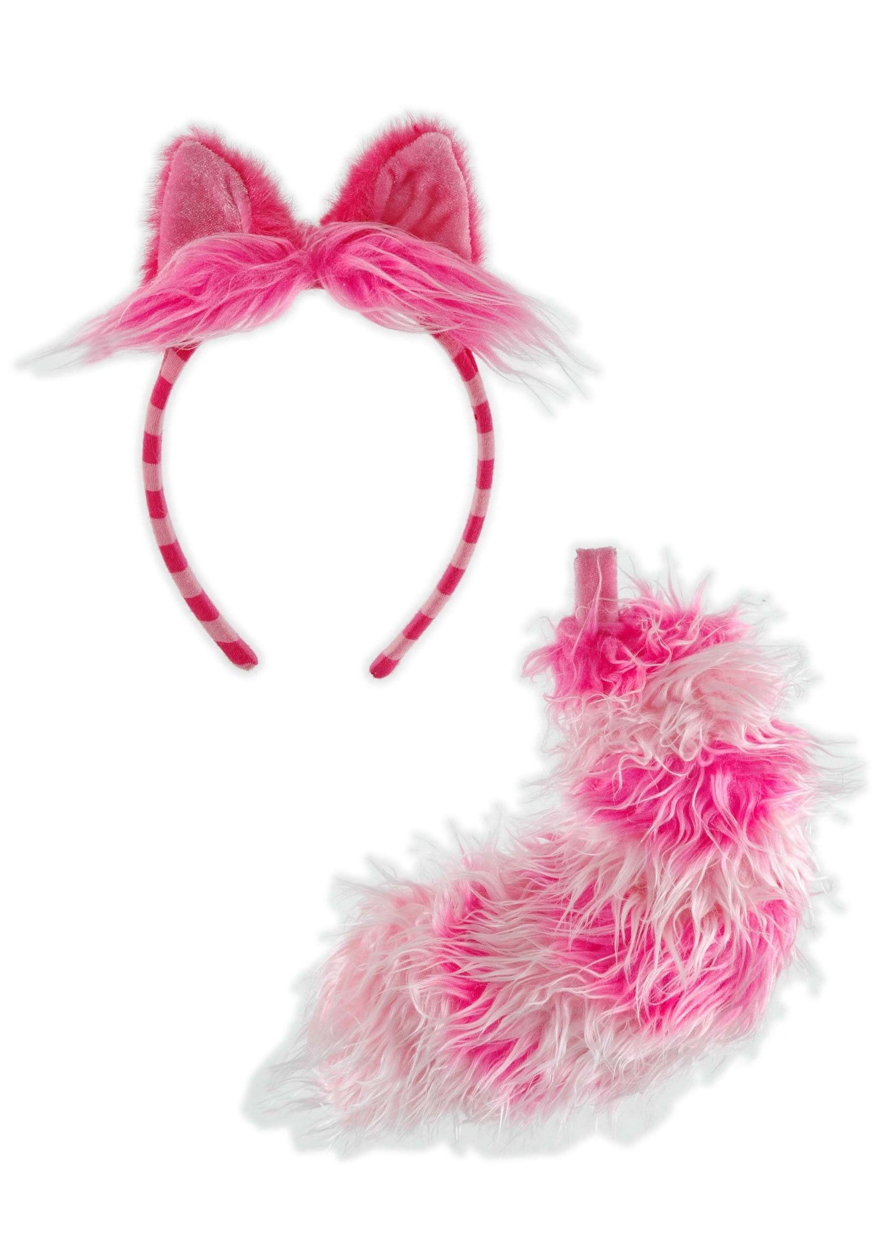 Pink Cheshire Cat Ears and Tail from Alice in Wonderland