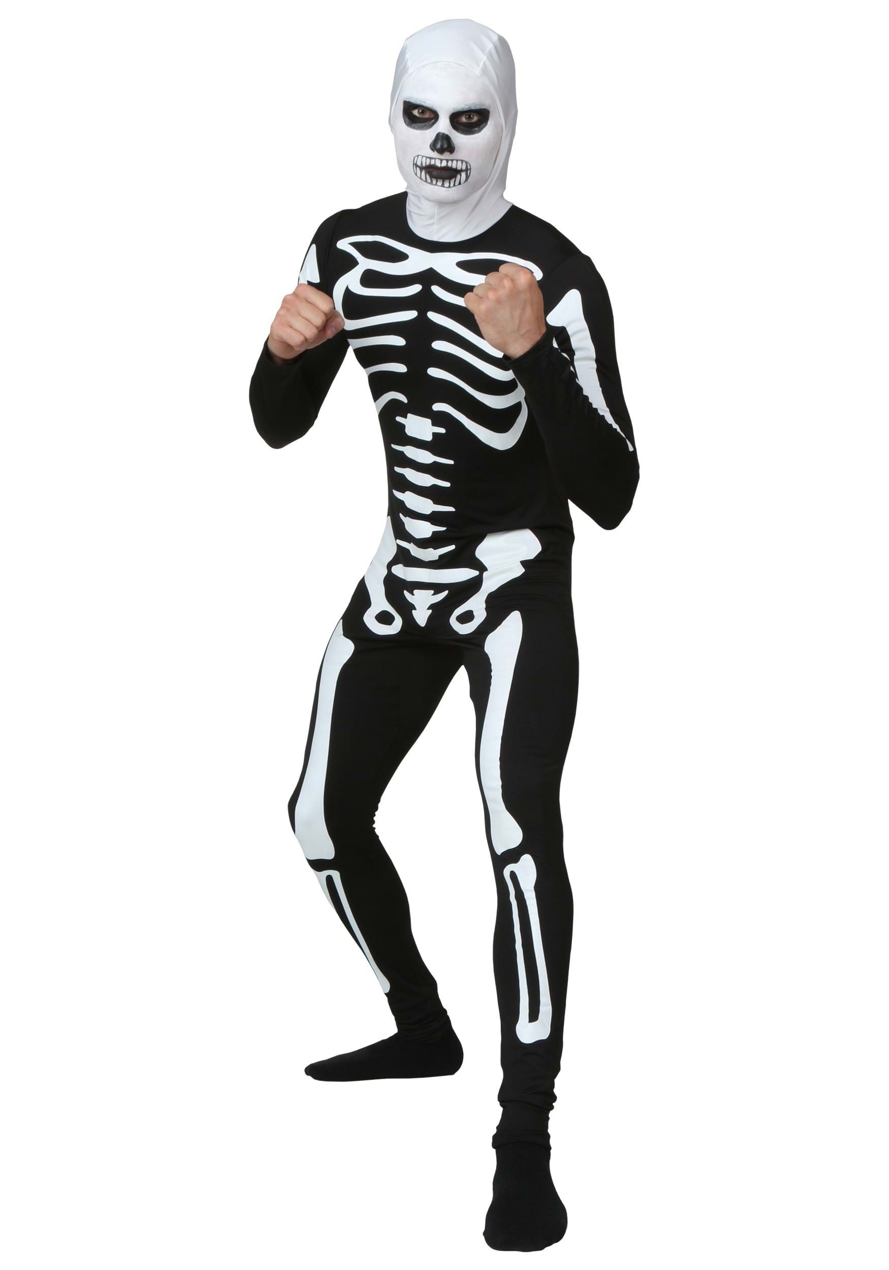 Mens Plus Size Skeleton Suit Costume from the Karate Kid