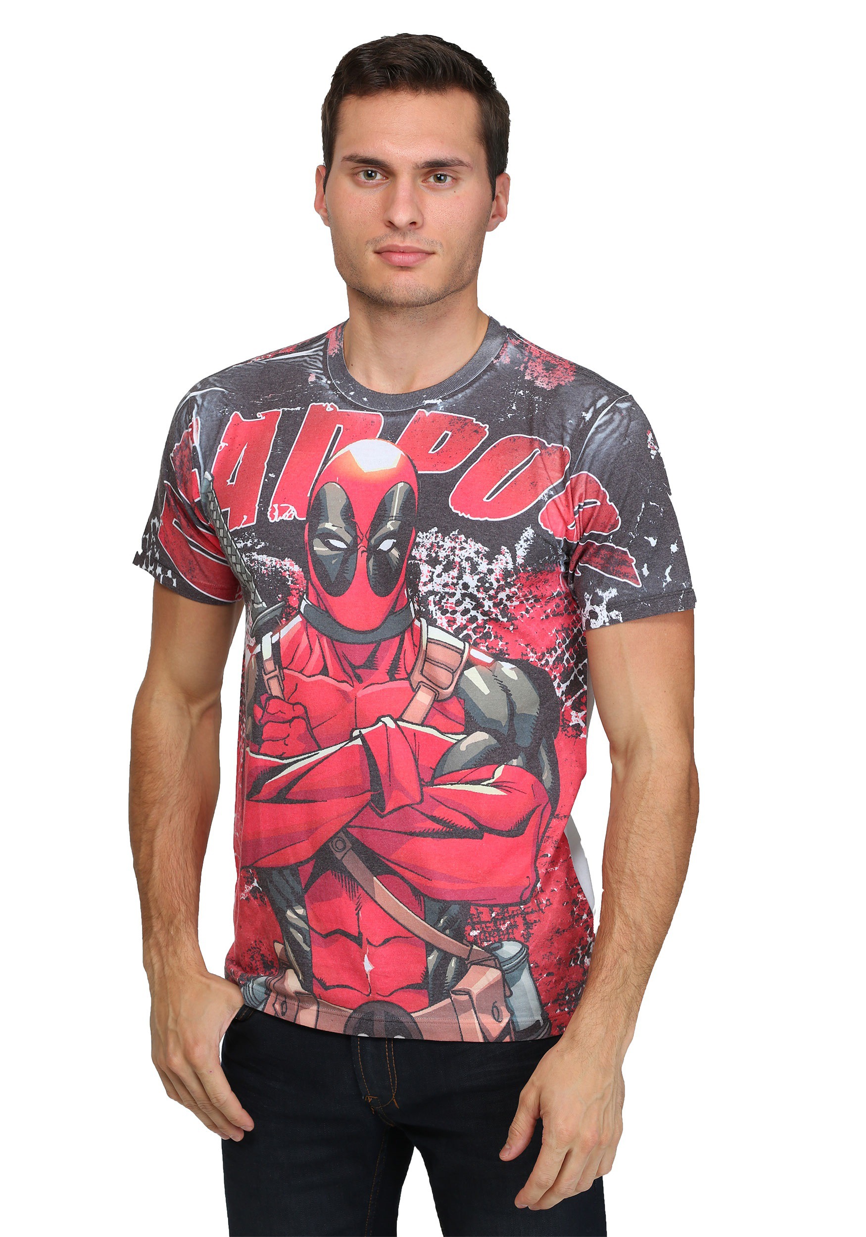 deadpool button down shirt