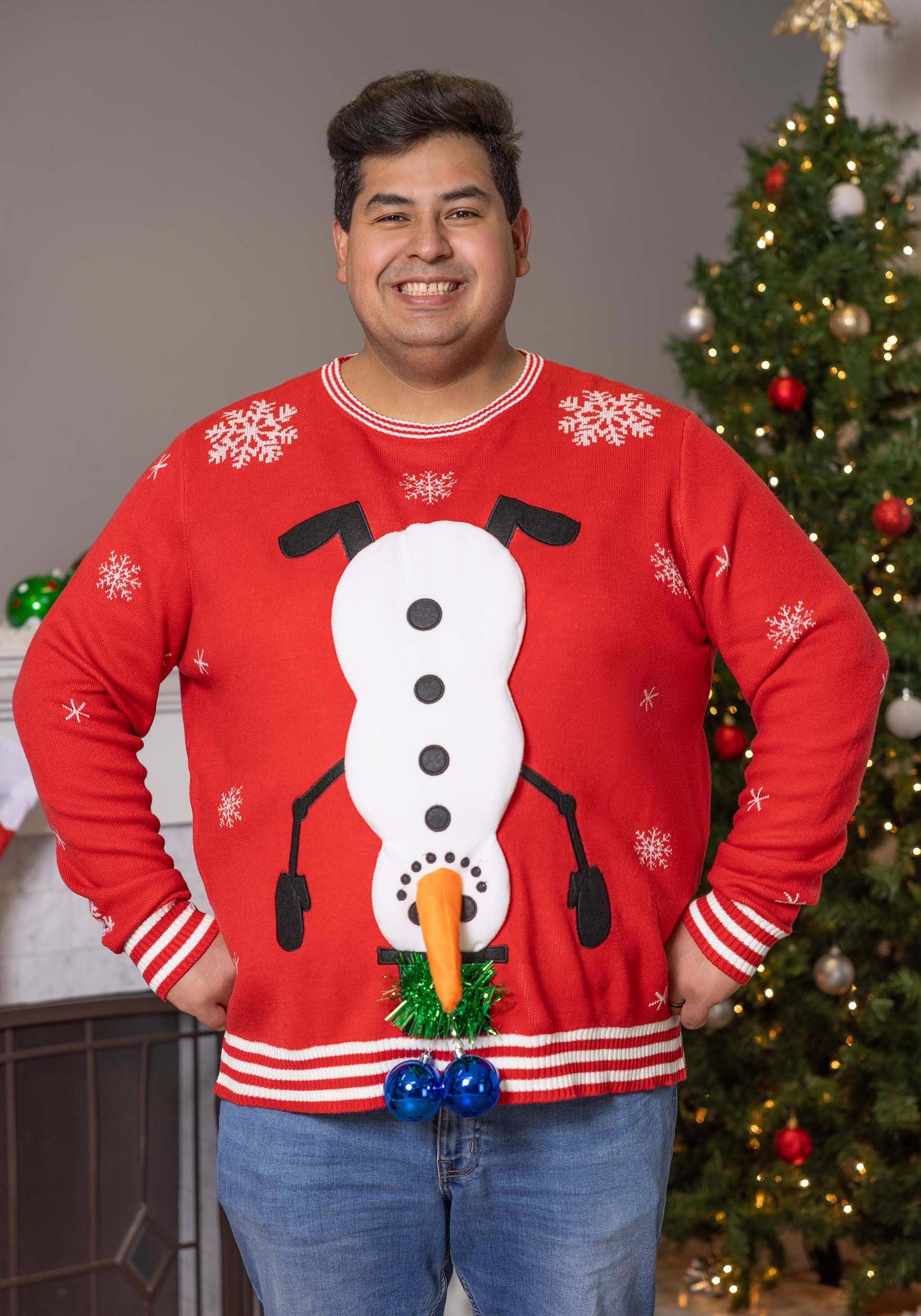 Adult Snowman Balls Christmas Sweater | Ugly Christmas Sweaters