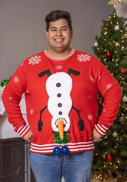 Adult Snowman Balls Ugly Christmas Sweater
