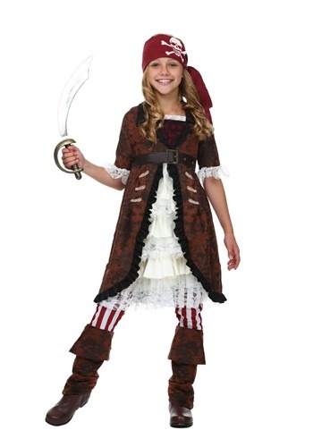 Brown Coat Girl's Pirate Costume | Pirate Costumes