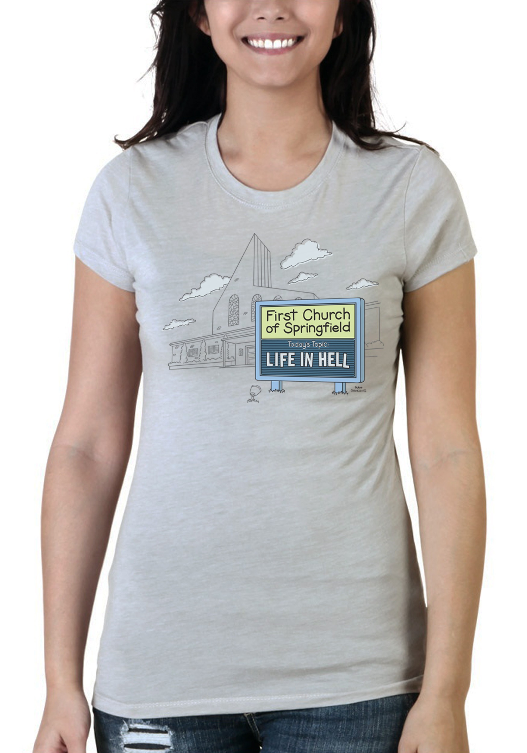 Women's Springfield Church T-Shirt , The Simpsons Apparel