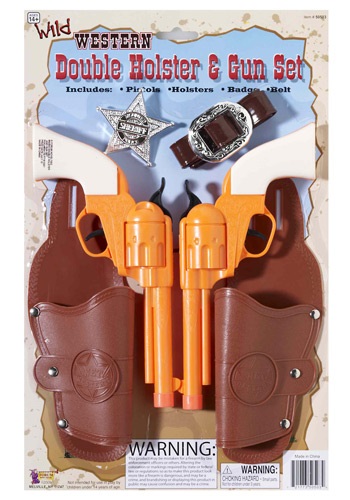 Double Holster Badge And Gun Set