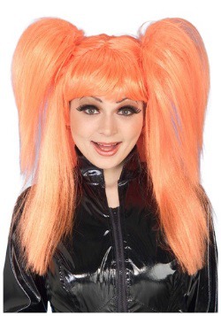 Women's Orange Poof Clown Wig