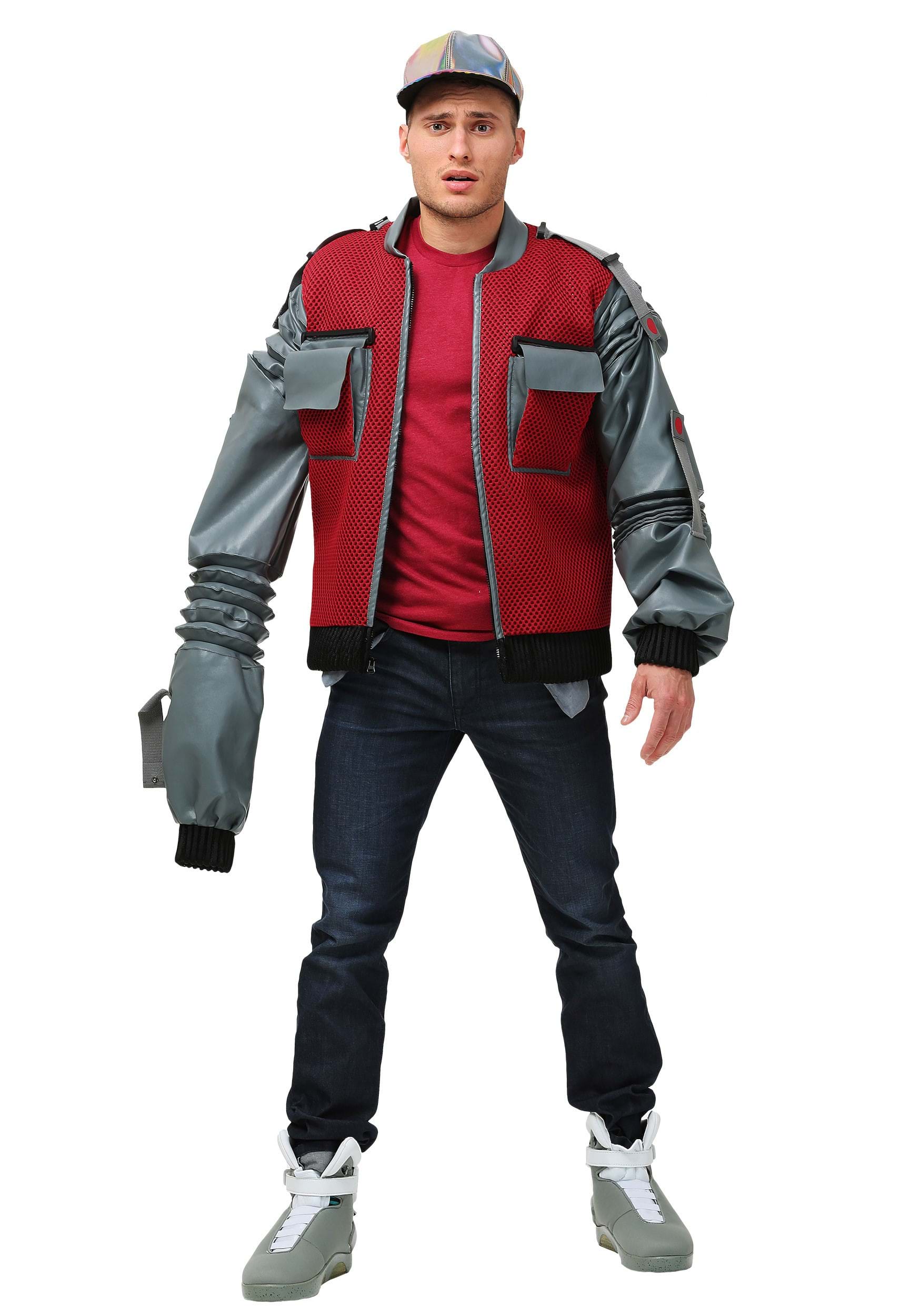 Mens Authentic Marty McFly Jacket Costume from Back to the Future Part 2