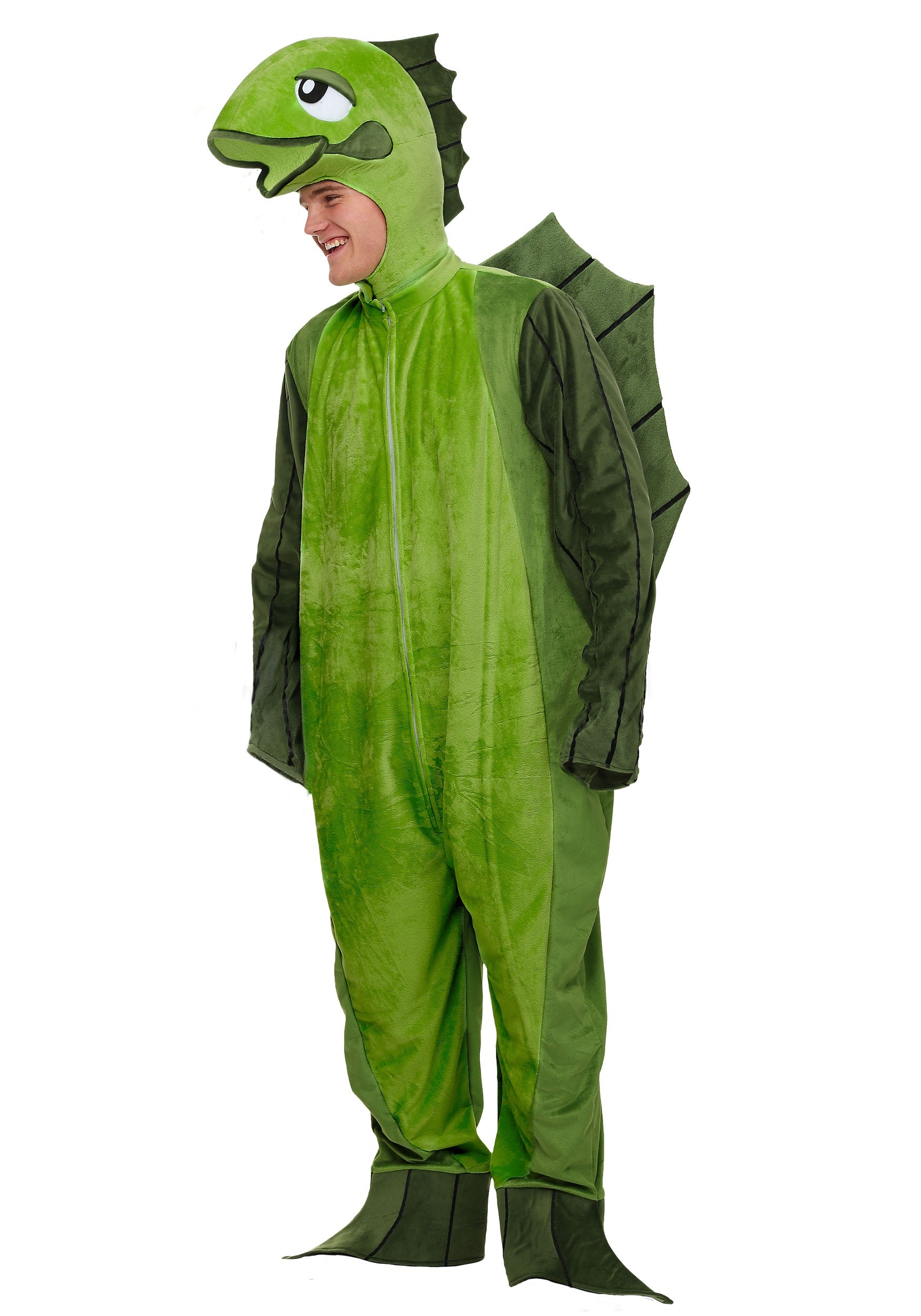 Photos - Fancy Dress FUN Costumes Green Fish Adult Costume Green FUN1210AD