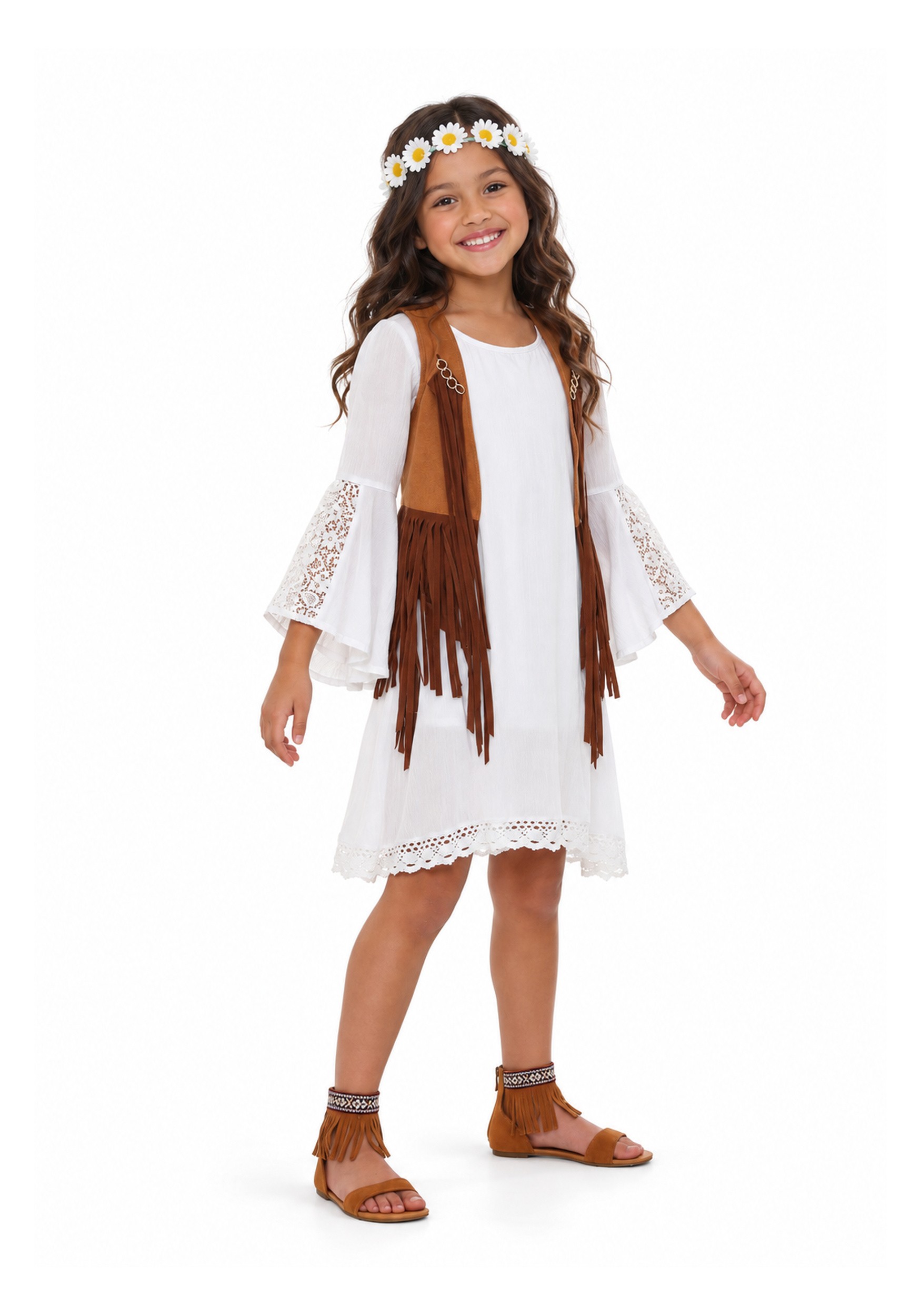 Bohemian Girls Flower Child Costume