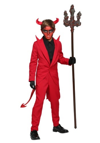 Kids Red Suit Devil Costume