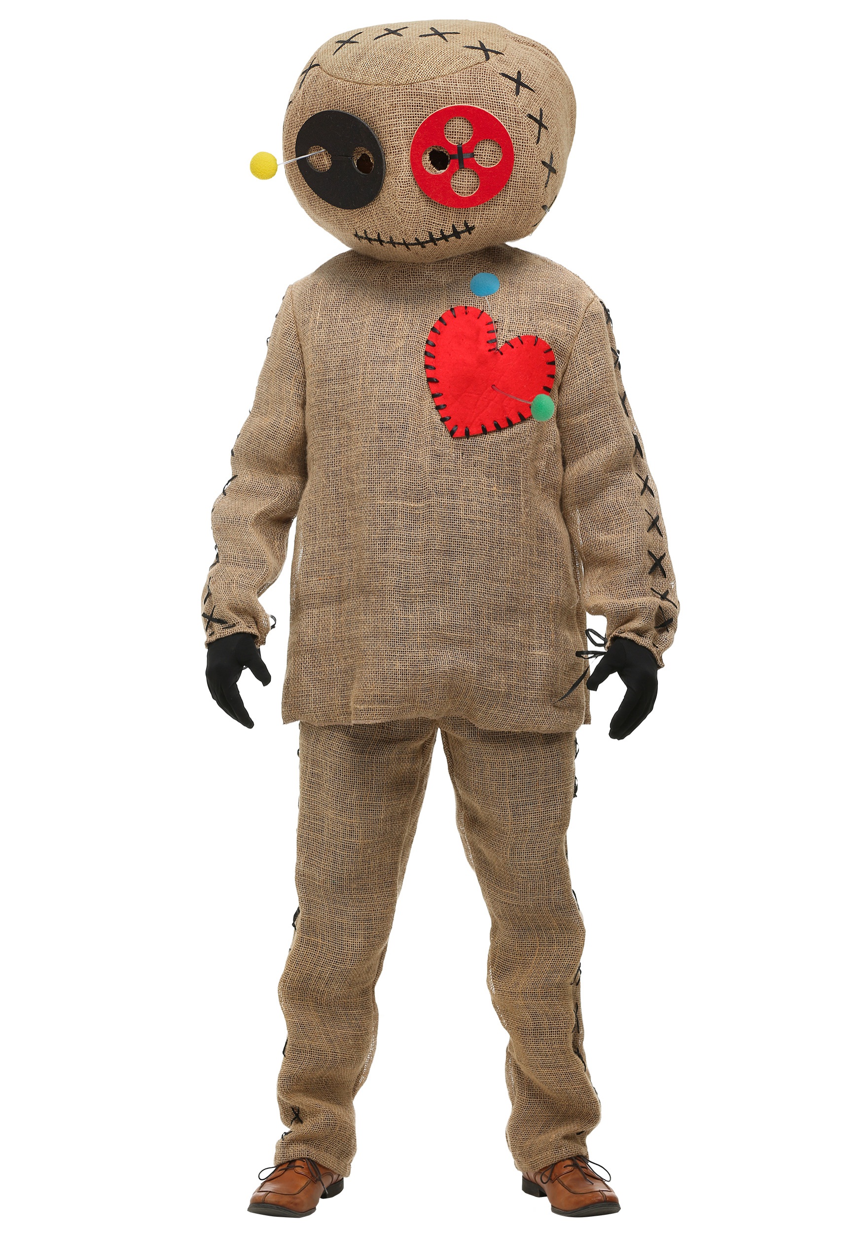 Burlap Voodoo Doll Costume for Adults