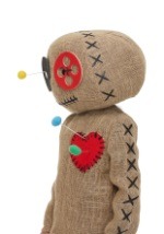 Kid's Burlap Voodoo Doll Costume2