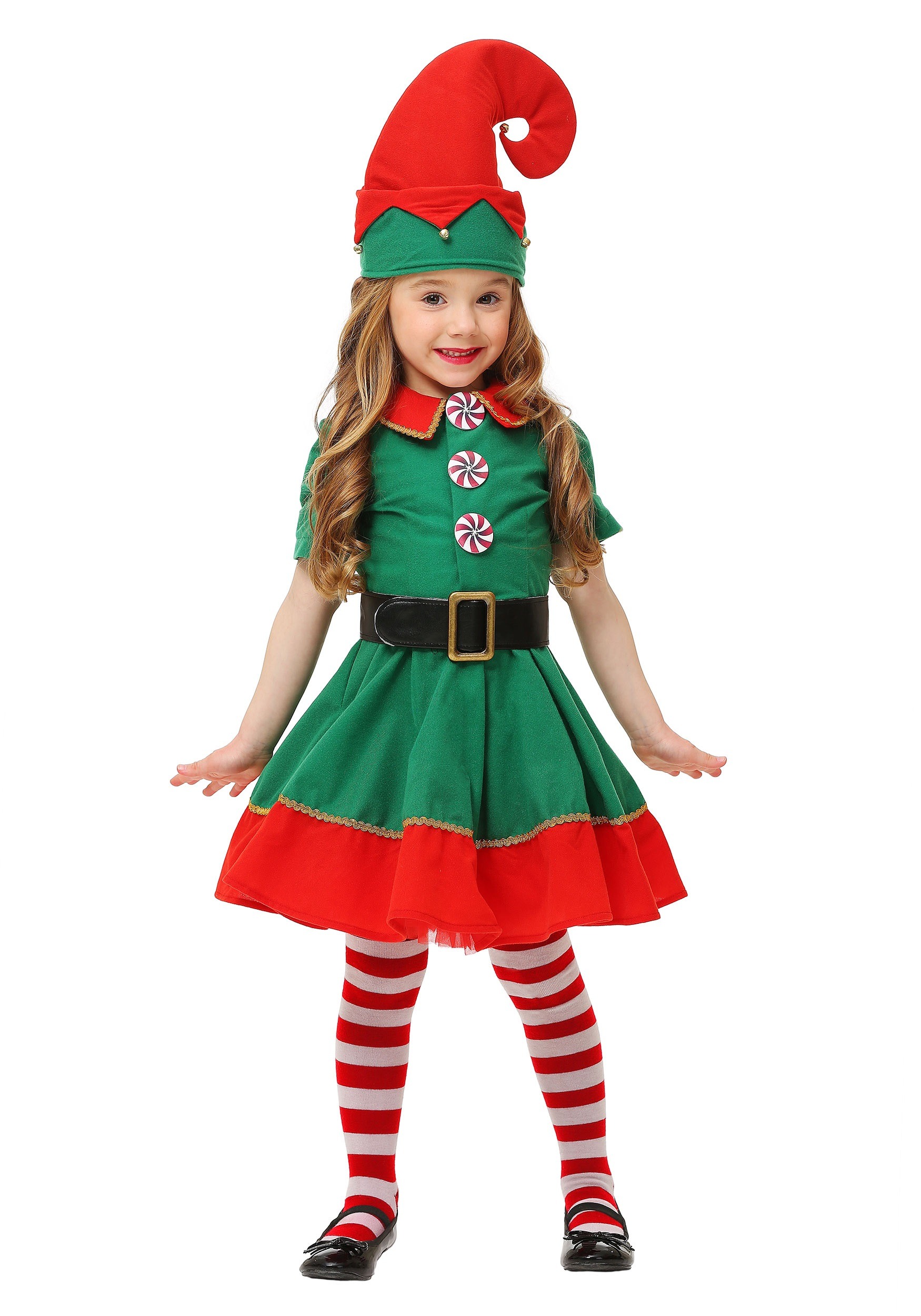 Photos - Fancy Dress Toddler FUN Costumes  Holiday Elf Costume Green/Red FUN2177TD 