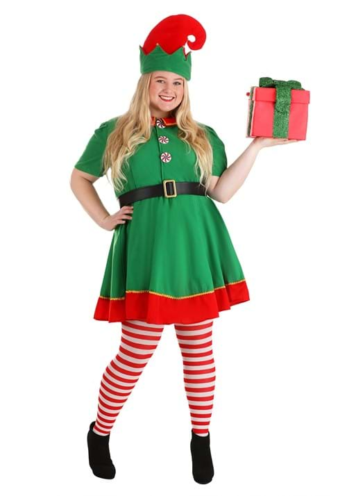 Holiday Elf Plus Size Costume-2