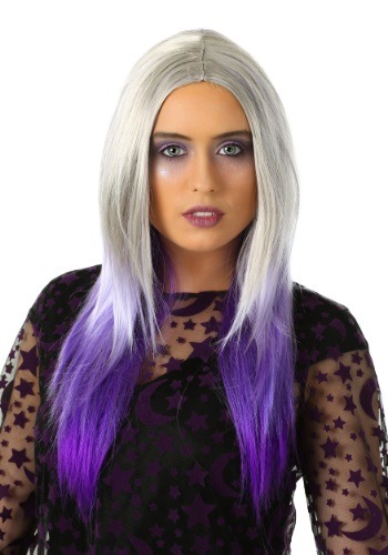 Women's Purple And Grey Ombre Wig