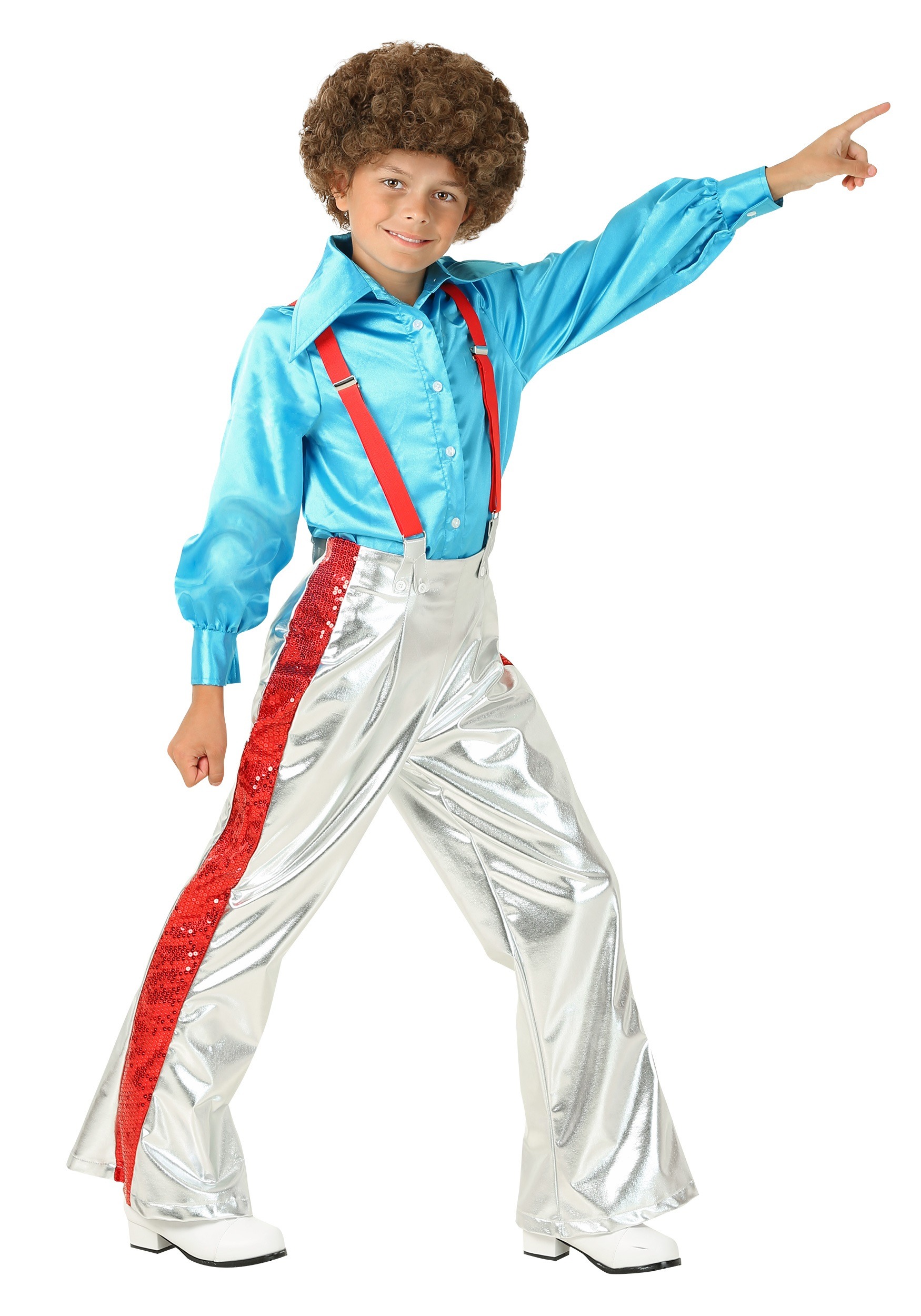 Photos - Fancy Dress FUN Costumes Funky Disco Boy's Costume Blue/Gray/Red FUN2235CH