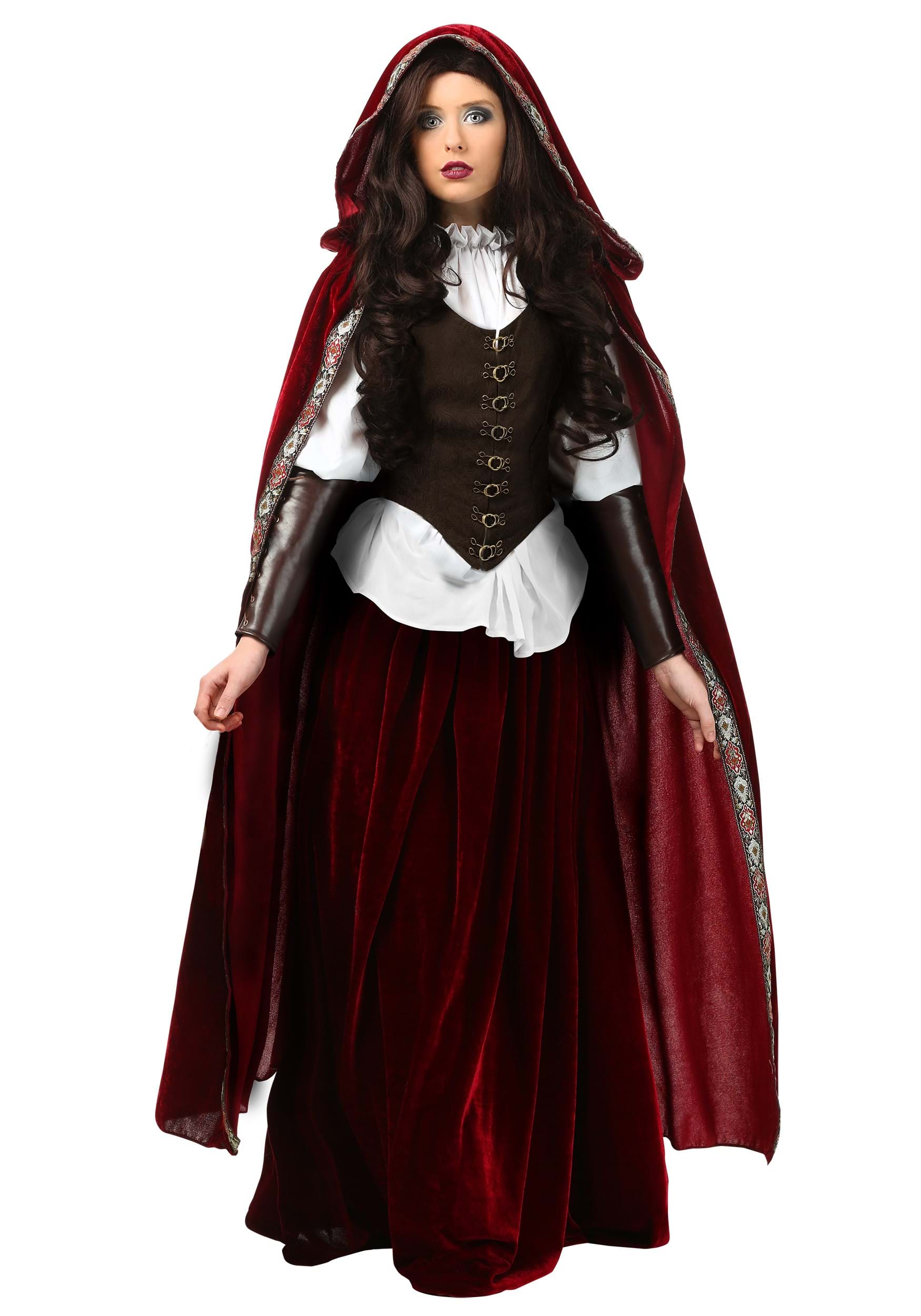 Photos - Fancy Dress Deluxe FUN Costumes  Red Riding Hood Costume for Women Brown/Red/Wh 