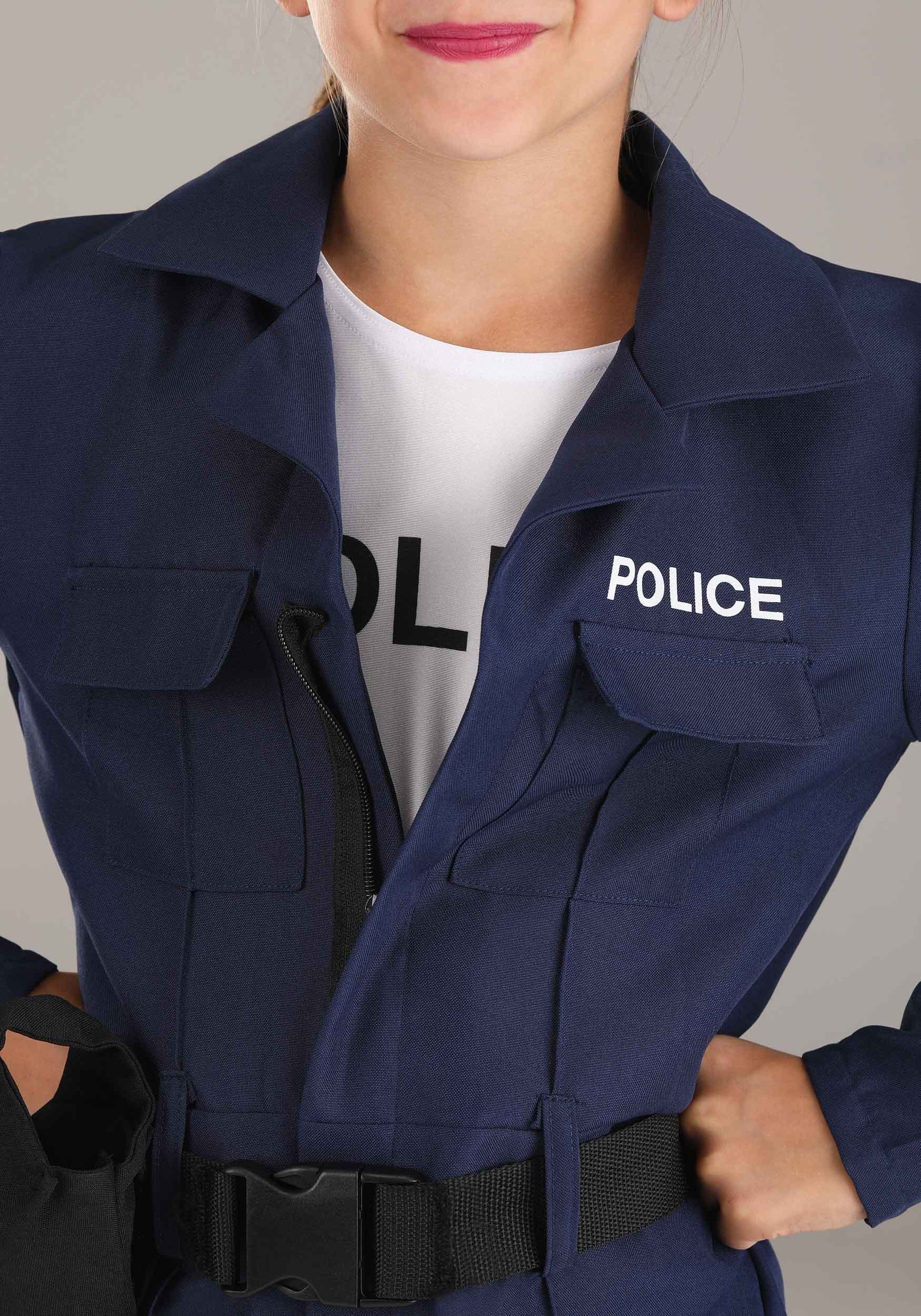 Tactical Cop Jumpsuit Costume For Girls