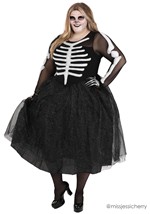 Plus Size Skeleton Beauty Women Costume Alt 1