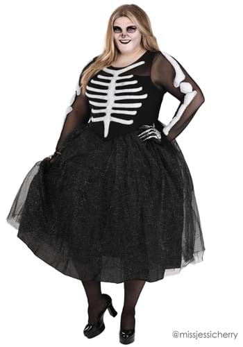 Skeleton Beauty Plus Size Women's Costume 2
