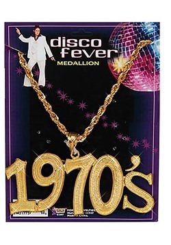 Gold Disco 1970s Necklace