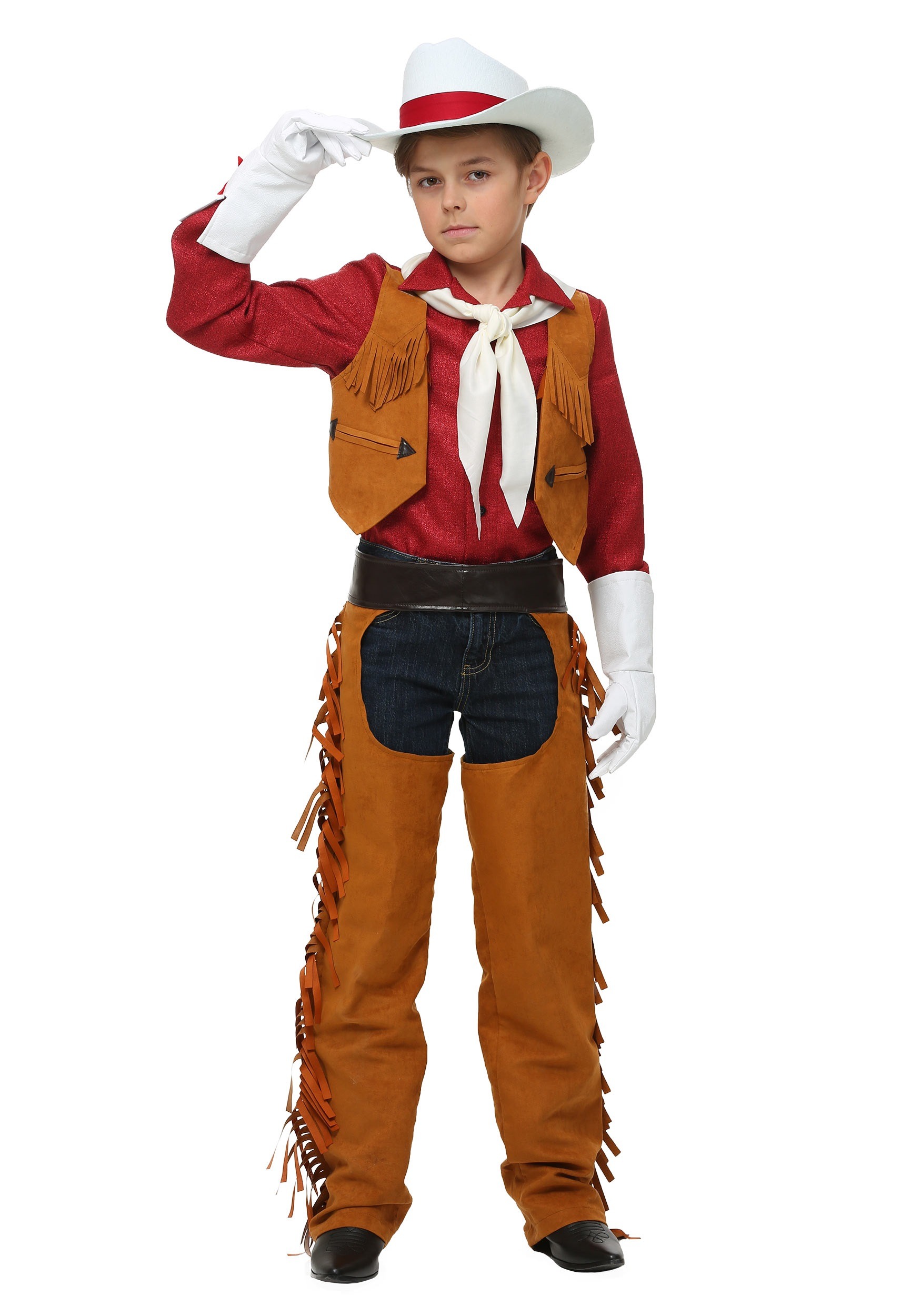 Photos - Fancy Dress Rodeo FUN Costumes  Boy's Cowboy Costume Yellow/Red FUN2410CH 