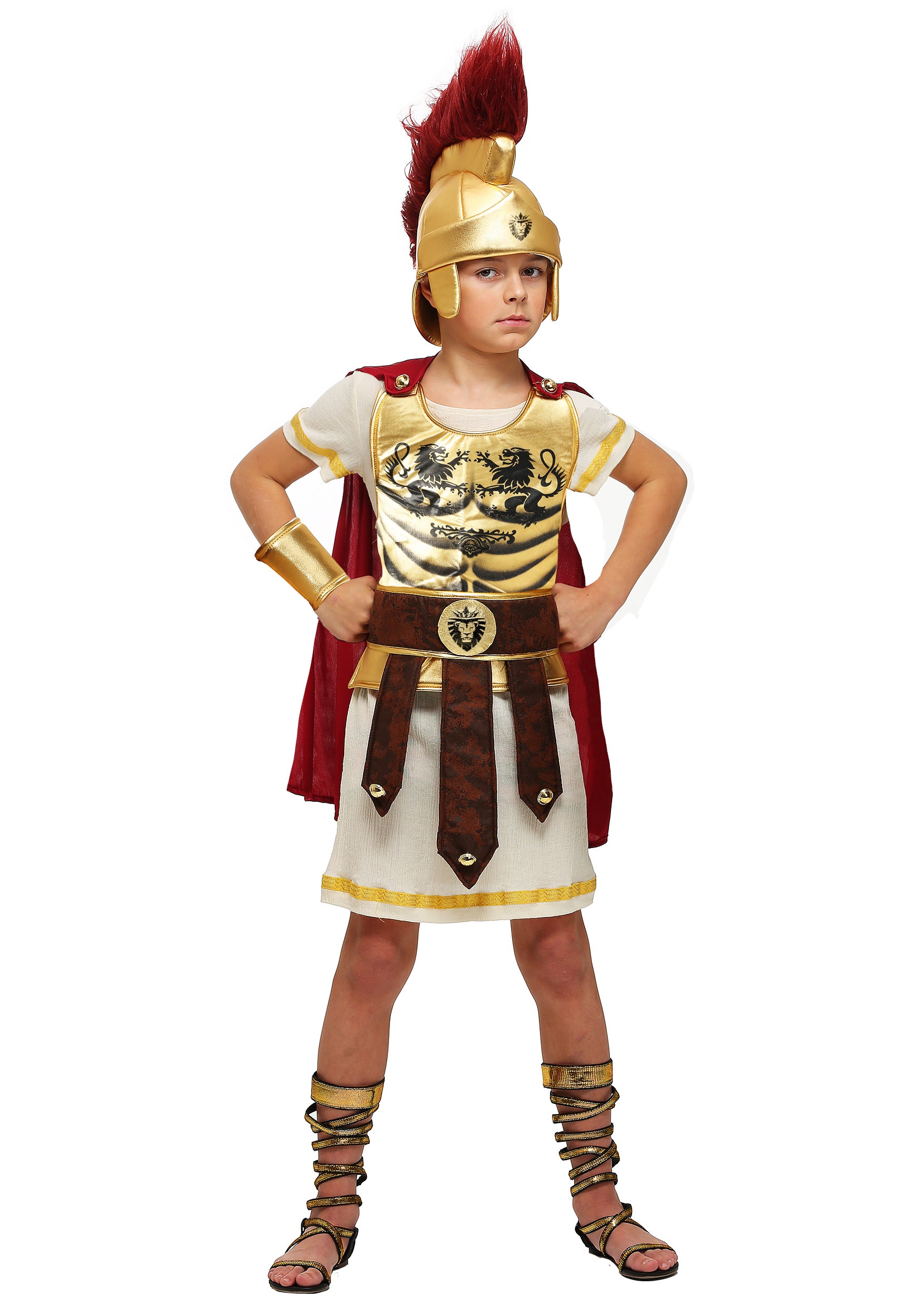 Photos - Fancy Dress Gladiator FUN Costumes  Champion Child Costume Brown/Orange/Red FUN 