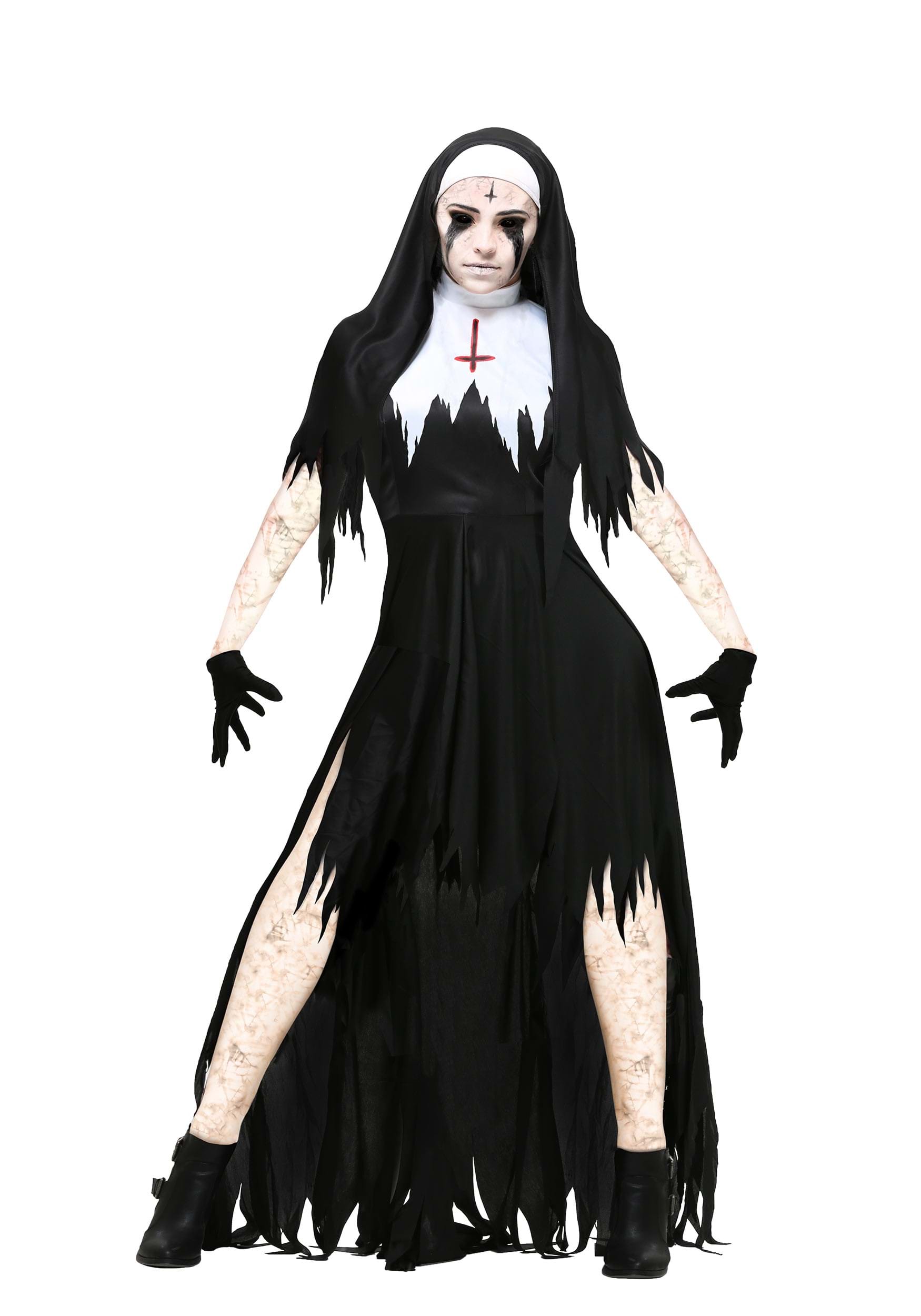 Photos - Fancy Dress FUN Costumes Dreadful Nun Costume for Women Black/White FUN2197AD