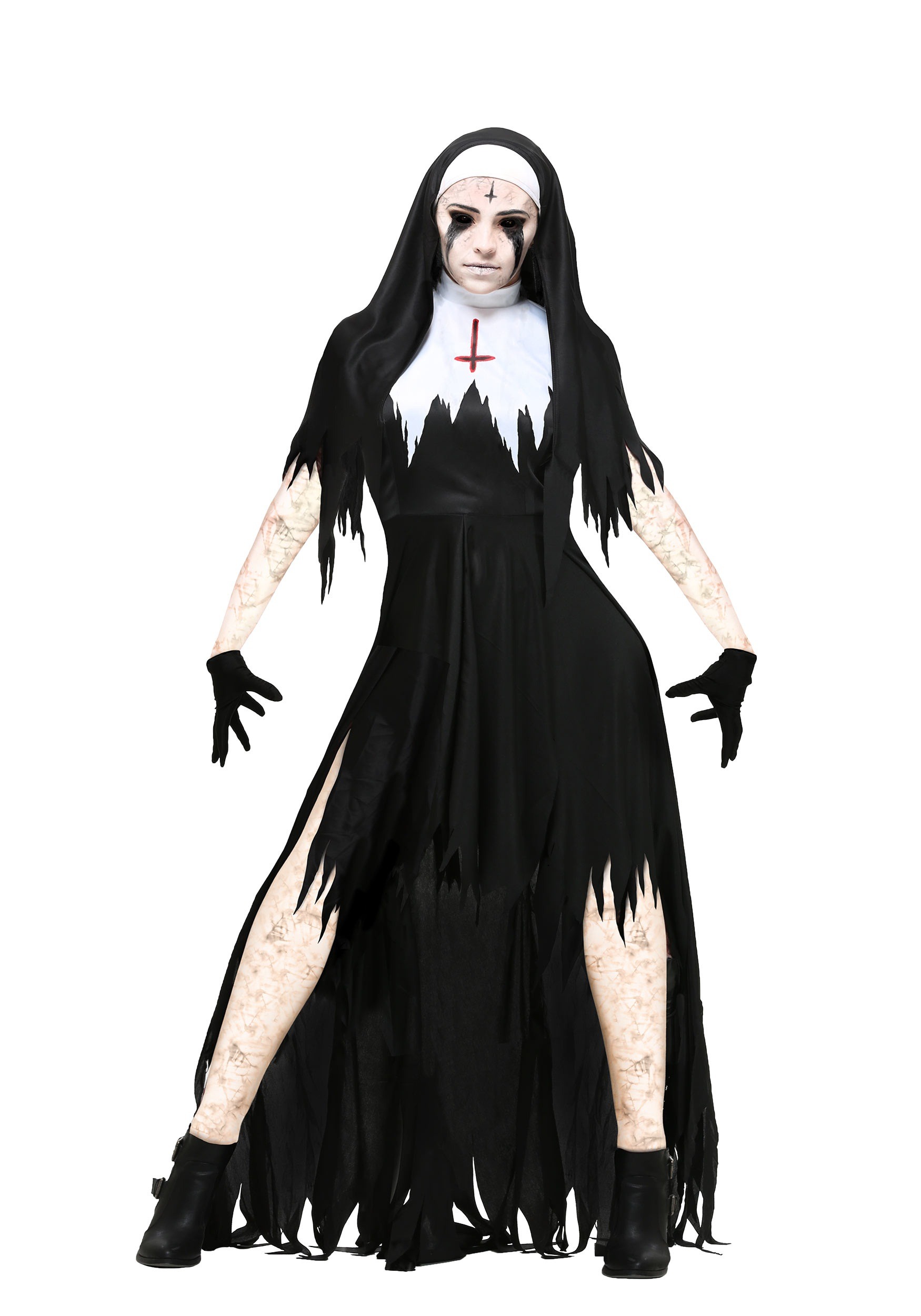 Photos - Fancy Dress FUN Costumes Plus Size Dreadful Nun Women's Costume Black/White FUN219