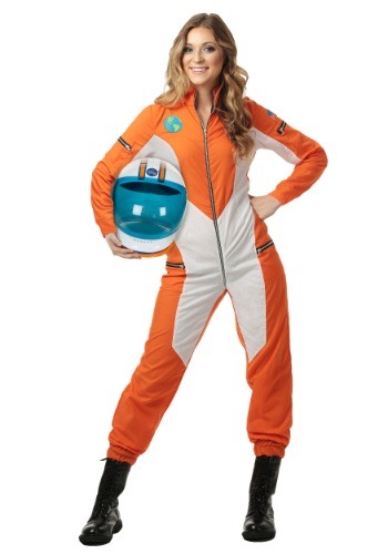 Plus Size Womens Astronaut Jumpsuit Costume